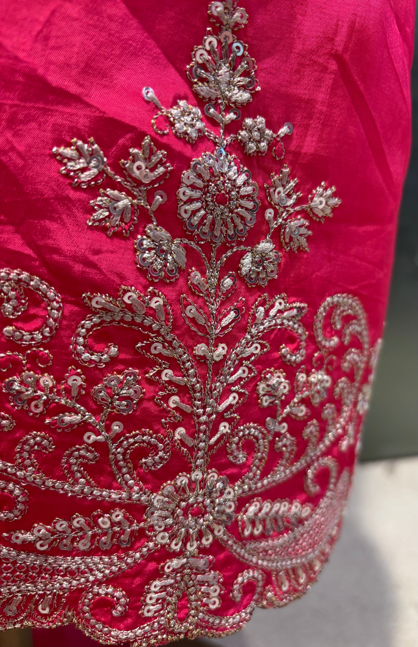 PINK PLANT BASED SILK EMBROIDERED UNSTITCHED SUIT