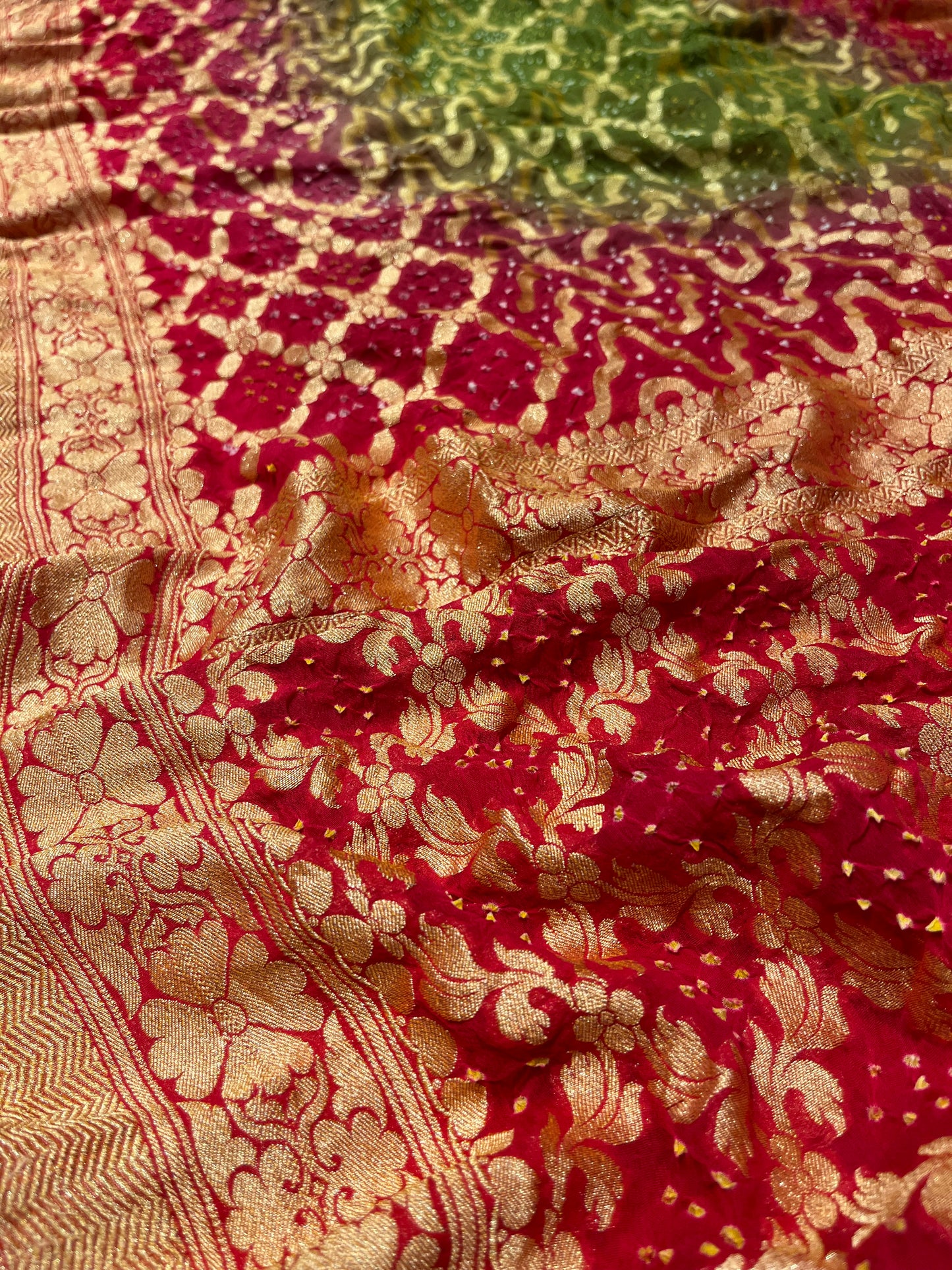 PURE GEORGETTE KHADDI BANARASI SHADED SAREE