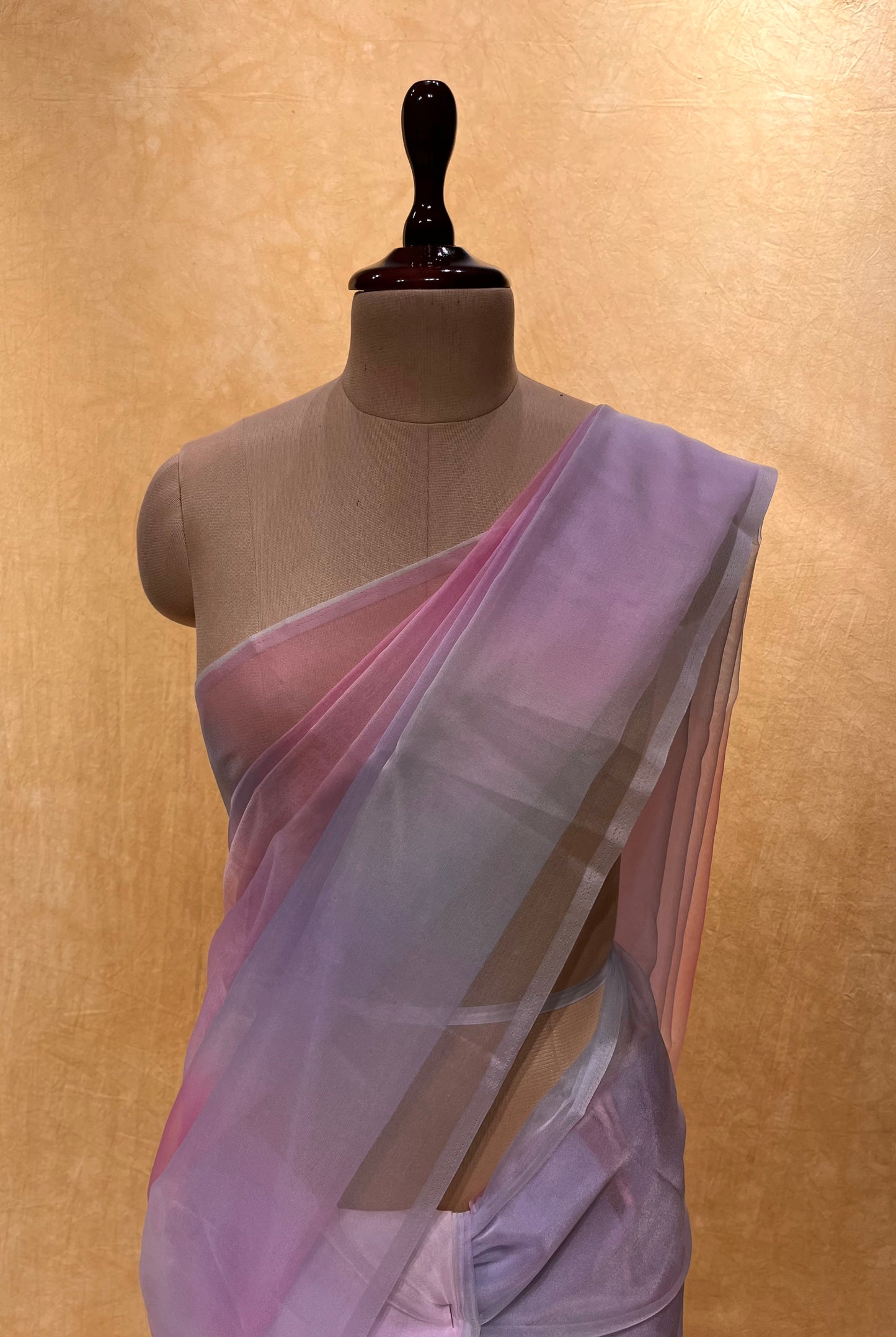 SHADED ORGANZA SAREE WITHOUT Blouse