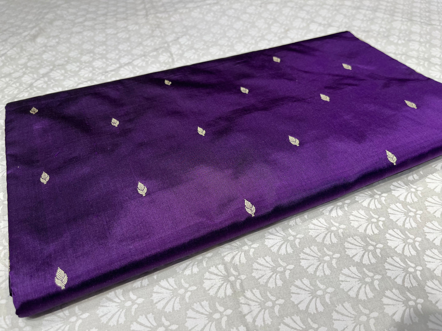 VIOLET COLOUR PURE BANARASI TANCHOI SILK SAREE