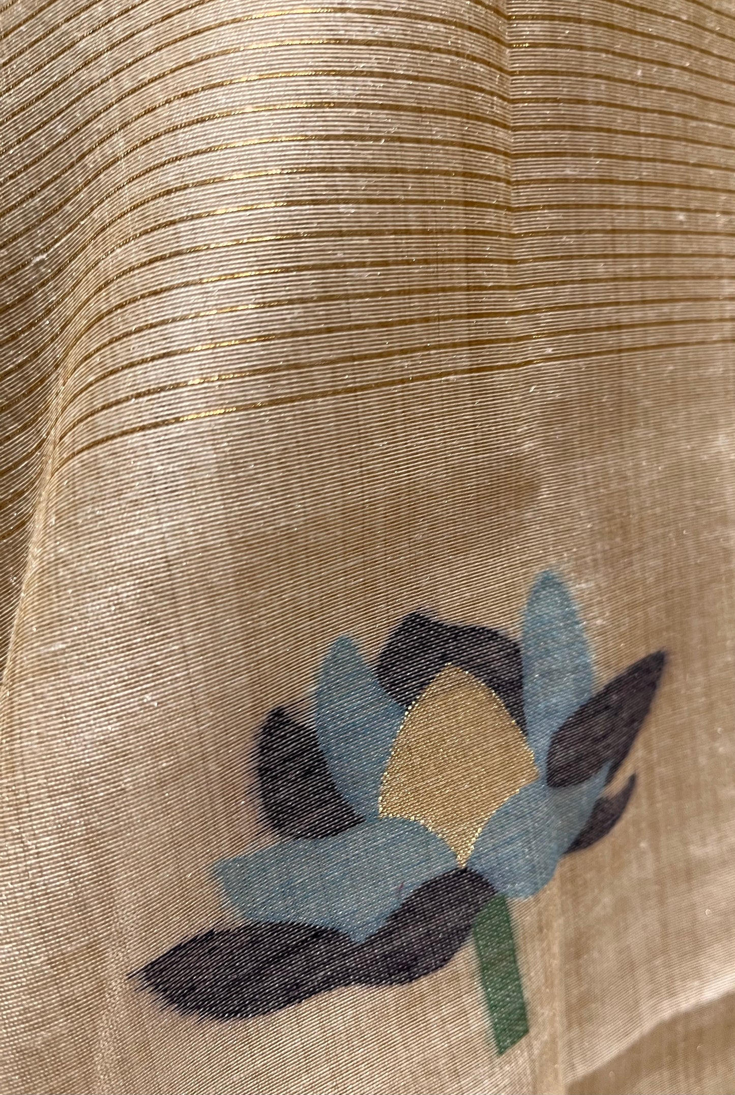 BEIGE COLOUR TANT DHAKAI JAMDANI UNSTITCHED SUITS (DRESS MATERIAL)