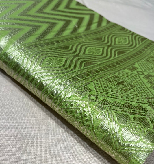 GREEN COLOUR COTTON SILK SAREE