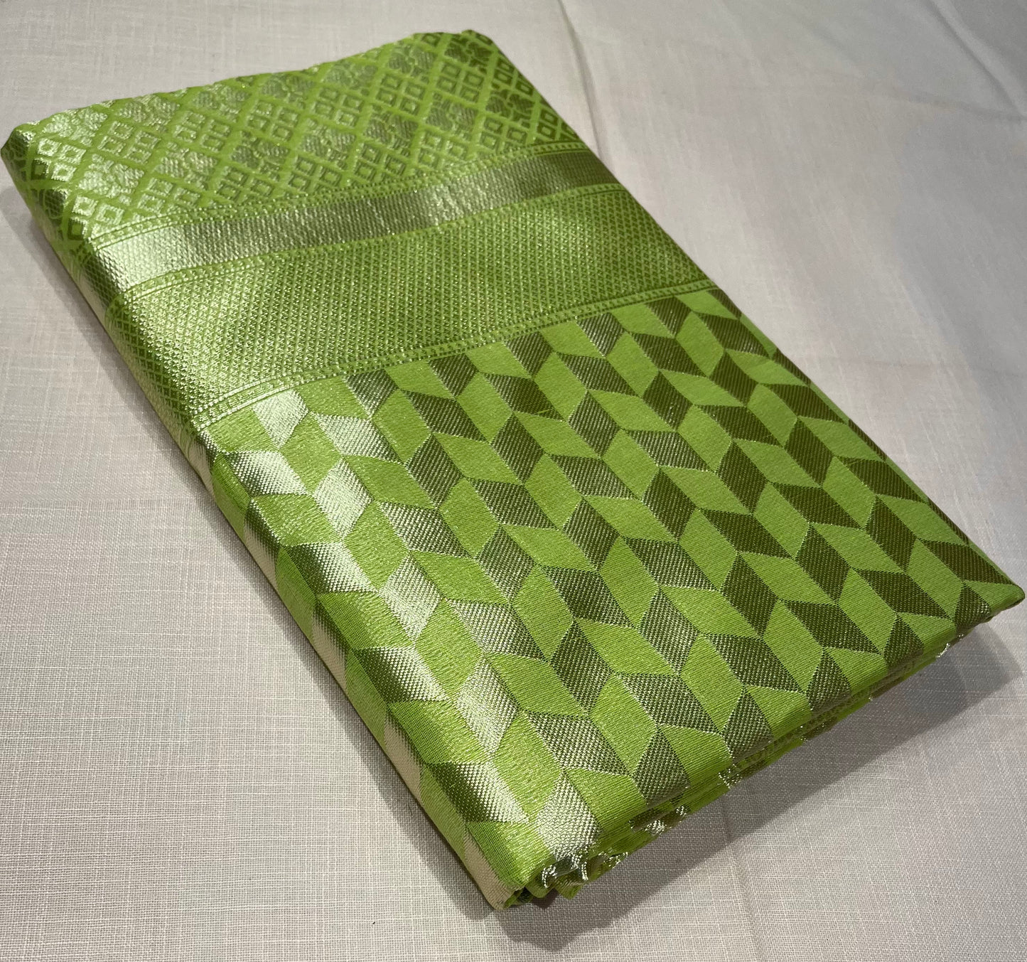 GREEN COLOUR COTTON SILK SAREE