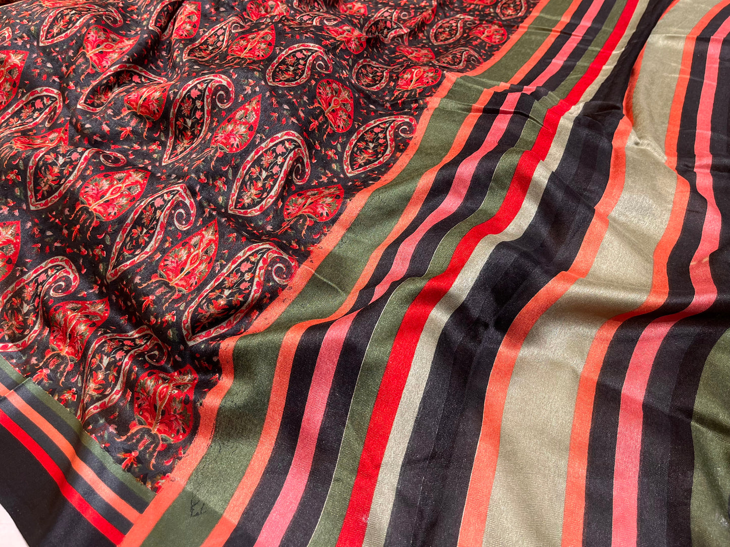 BLACK COLOUR PASHMINA PRINTED SAREE ( PASHMINA SAREE ONLINE )