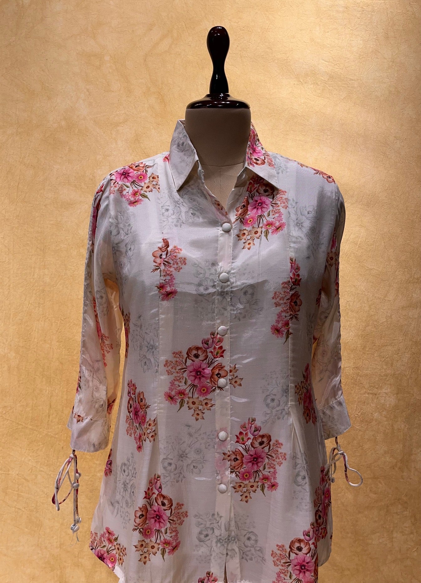 WHITE COLOUR PRINTED MUSLIN CO-ORD SET