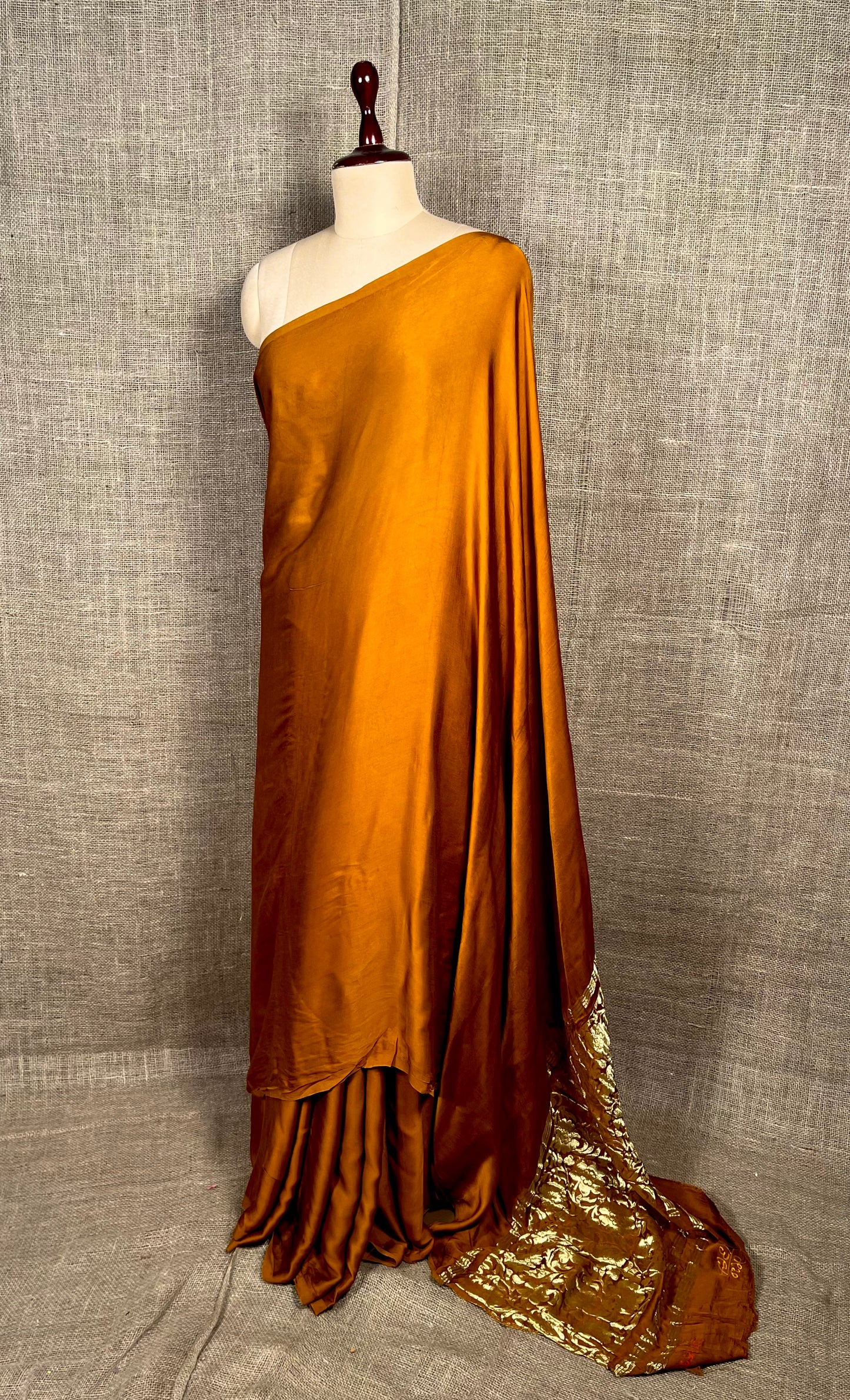 CAMEL COLOUR MODAL SILK ZARI PALLU SAREE