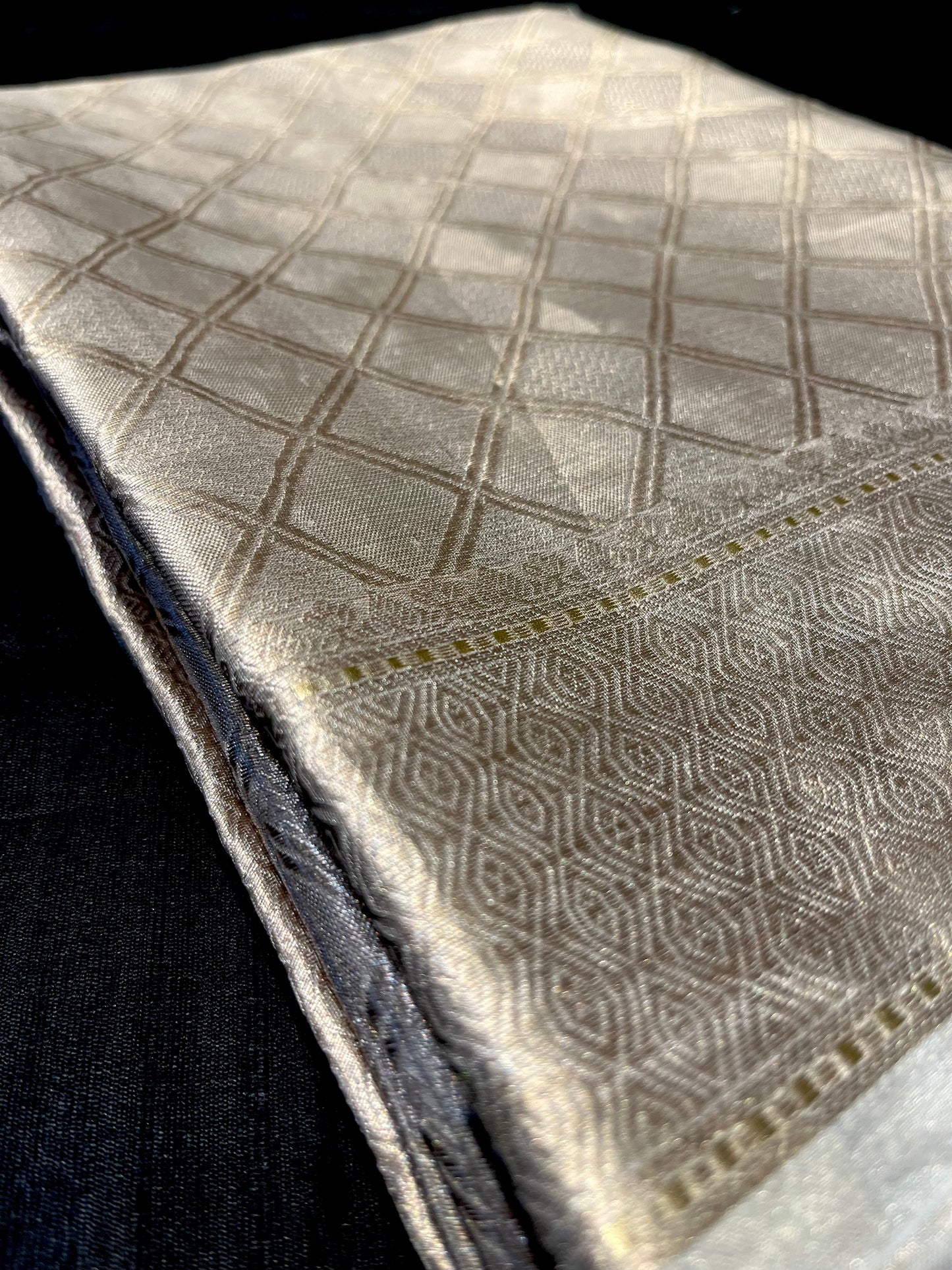 SILVER COLOUR TISSUE JACQUARD SAREE