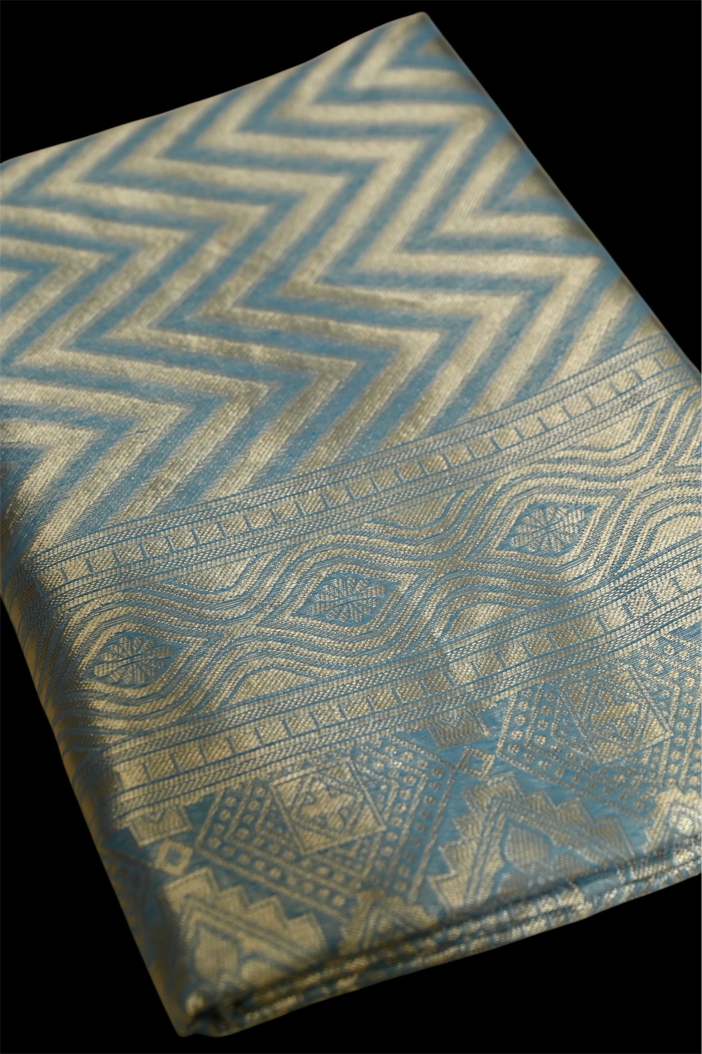 STEEL BLUE MUNGA COTTON GIFT SAREE