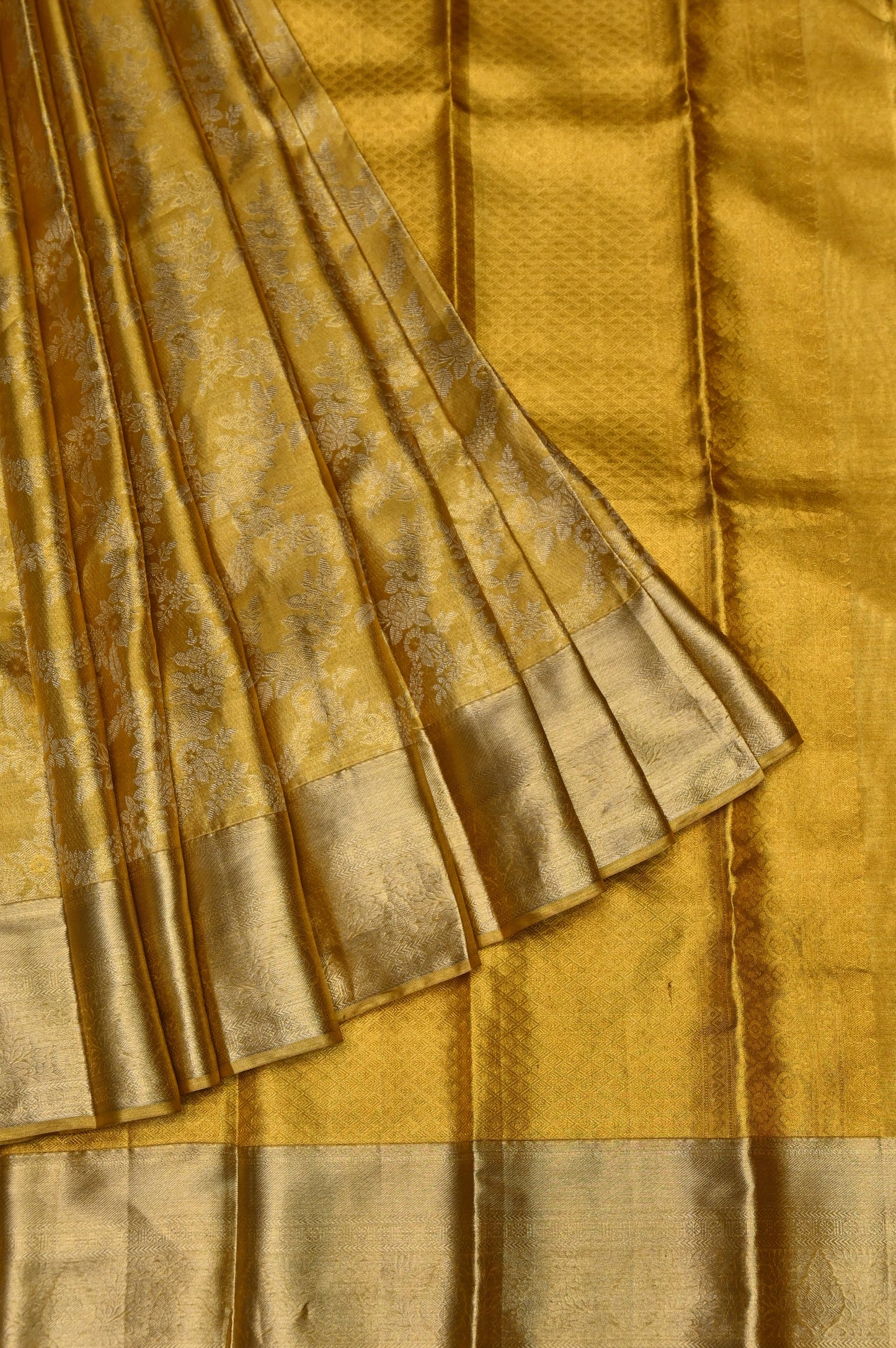 YELLOW PURE KANJIVARAM SILK SAREE