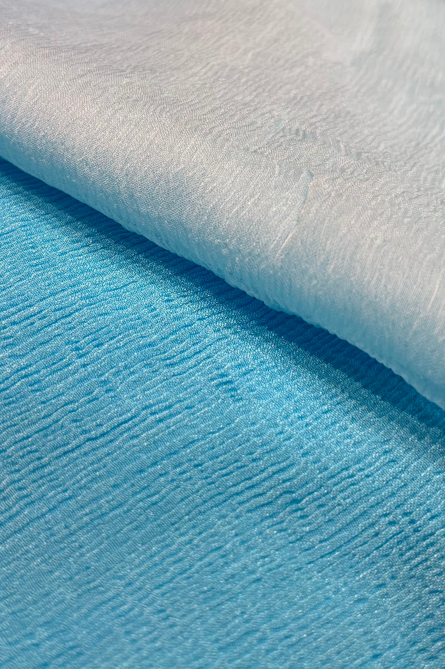 SKY BLUE SHADED CHIFFON SAREE WITH MATCHING BLOUSE - LIGHTWEIGHT & ELEGANT