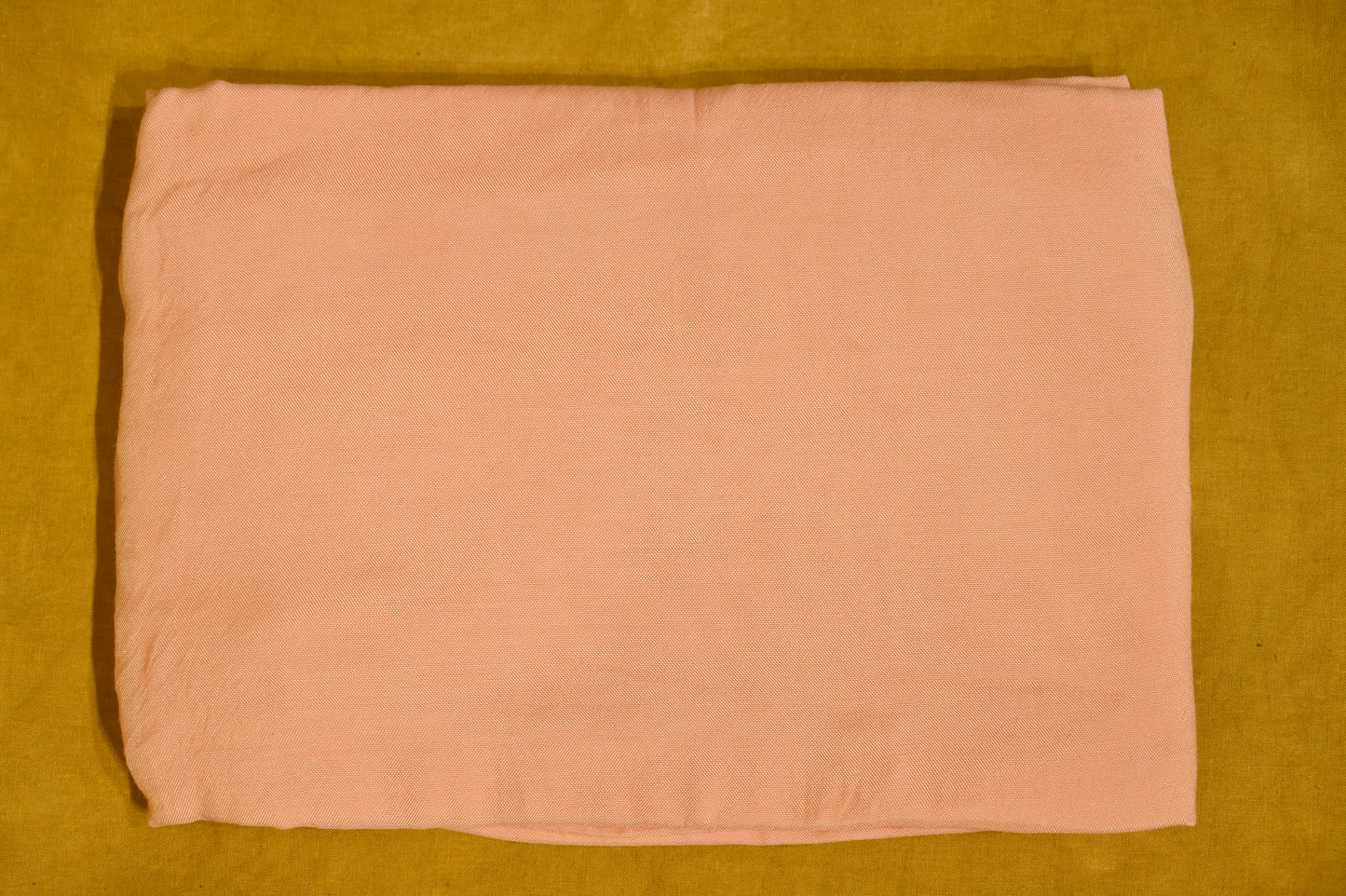 PEACH MUSLIN PRINTED UNSTITCHED SUIT WITH GOTA PATI WORK