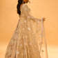 SEQUINS-SHADED LEHENGA WITH CROP TOP BLOUSE & NET EMBROIDERED DUPATTA