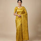 MUSTARD YELLOW GEORGETTE ZARI JACQUARD SAREE BY SIDDHAIKA