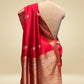 RED COLOUR PLANT-BASED SILK SAREE WITH ZARI WORK