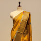 MUSTARD COLOUR PURE TUSSAR SILK PRINTED SAREE WITH ZARI BORDER