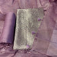 MAUVE PURE BROCADE UNSTITCHED SUIT WITH CRUSHED TISSUE DUPATTA &CHANDERI SILK BOTTOM