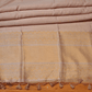 LILAC COLOUR MAHESHWARI MUNGA COTTON SAREE WITH GOLDEN ZARI BORDER PALLA
