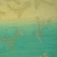(DELIVERY IN 30 DAYS) SHADED SEA GREEN SAREE WITH GOLDEN SILVER SEQUINS EMBROIDERED LEAF MOTIFS