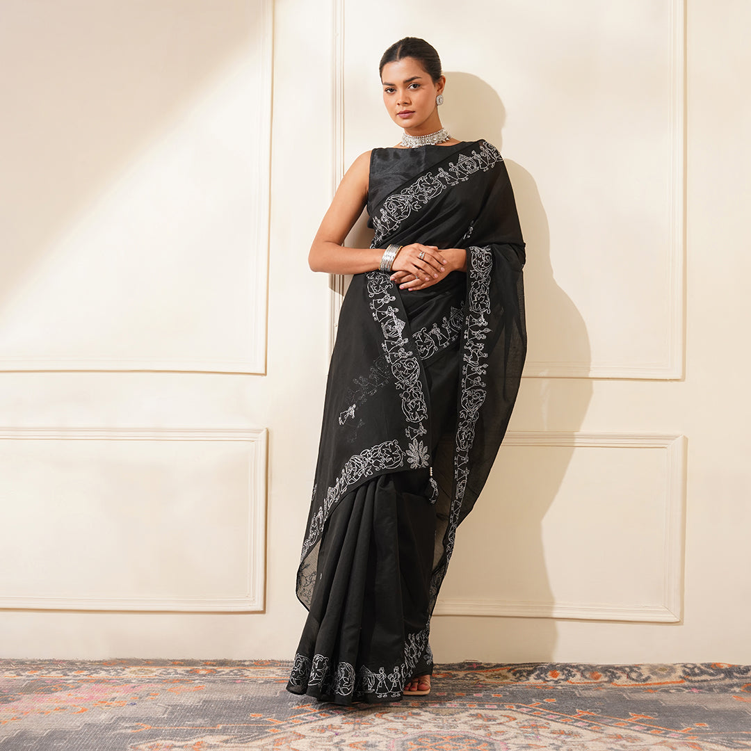 Embroidered saree