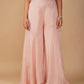 (DELIVERY IN 20 DAYS) LIGHT PINK ORGANZA INDO-WESTERN SET WITH SEQUINS EMBROIDERY AND FLARED PANTS