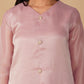 (DELIVERY IN 20 DAYS) PINK ZARDOZI EMBROIDERED SOFT GEORGETTE TISSUE SUIT WITH  PANTS & ORGANZA DUPATTA