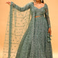 TEAL GREEN SEQUIN EMBROIDERED READY-TO-WEAR LEHENGA WITH CROP TOP & DUPATTA