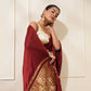 MAROON COLOUR MODAL SILK SAREE WITH BANARASI PALLA