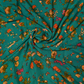 TEAL BASE FLORAL PRINTED CHIFFON SAREE
