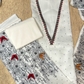 ( DELIVERY IN 20 DAYS ) WHITE KOTA DORIA SUIT WITH THREAD WORK