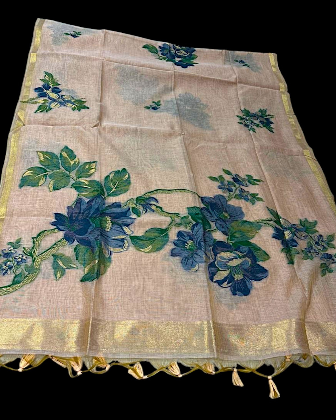 PALE PEACH COLOUR JAMDANI DHAKAI COTTON SAREE