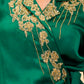 EMERALD GREEN SATIN DRESS WITH ZARDOZI EMBROIDERY
