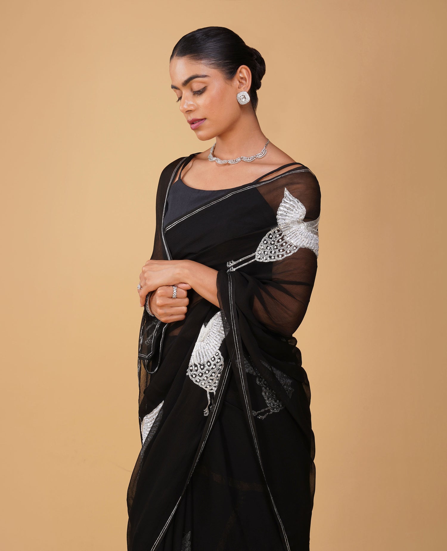 Embroidered saree