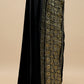 BLACK COLOUR MODAL SILK SATIN SAREE WITH BANARASI PALLA