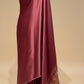 TURKISH ROSE COLOUR MODAL SILK SATIN SAREE WITH BANARASI PALLA