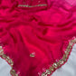 PINK SHADED CHIFFON SAREE EMBELLISHED WITH GOTA PATTI & MIRROR FOIL WORK - Kothari Sons