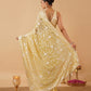 LIGHT YELLOW PARSI (GARA) EMBROIDERED CHIFFON SAREE