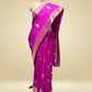 ROYAL FUCHSIA COLOUR PLANT-BASED SILK SAREE WITH ZARI WORK