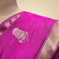 ROYAL FUCHSIA COLOUR PLANT-BASED SILK SAREE WITH ZARI WORK