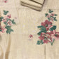 BEIGE & ROSE PINK FLORAL TANT DHAKAI JAMDANI UNSTITCHED SUIT SET (3-piece)