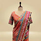 MULTICOLOURED CHINON SAREE EMBELLISHED WITH SEQUINS & BEADS WORK, PAIRED WITH A READYMADE BLOUSE