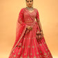 RANI HAND-EMBROIDERED BRIDAL LEHENGA WITH READYMADE BLOUSE, NET DUPATTA & EMBROIDERED TASSELS