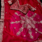 SHADED ORGANZA SAREE EMBELLISHED WITH AARI & SEQUIN WORK, PAIRED WITH A READYMADE BLOUSE
