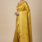 MUSTARD YELLOW GEORGETTE ZARI JACQUARD SAREE BY SIDDHAIKA