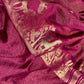 BURGUNDY COLOUR DOLA SILK ZARI STRIPE SAREE
