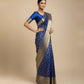 SAPPHIRE BLUE PURE KANJIVARAM SILK SAREE