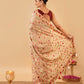 BEIGE COLOUR PARSI (GARA) EMBROIDERED GEORGETTE SAREE