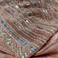 DUSTY ROSE COLOUR TISSUE SEQUINS HAND EMBROIDERED SAREE