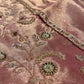 ROSE GOLD COLOUR PURE TISSUE EMBROIDERED UNSTITCHED SUIT WITH ZARDOZI & BEAD WORK (DELIVERY IN 20 DAYS)