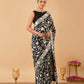 BLACK COLOUR PARSI (GARA) EMBROIDERED ORGANZA SAREE