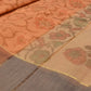 PEACH PINK COLOUR POWERLOOM CHANDERI SAREE WITH IKAT WEAVE PATTERN AND CONTRAST BORDER
